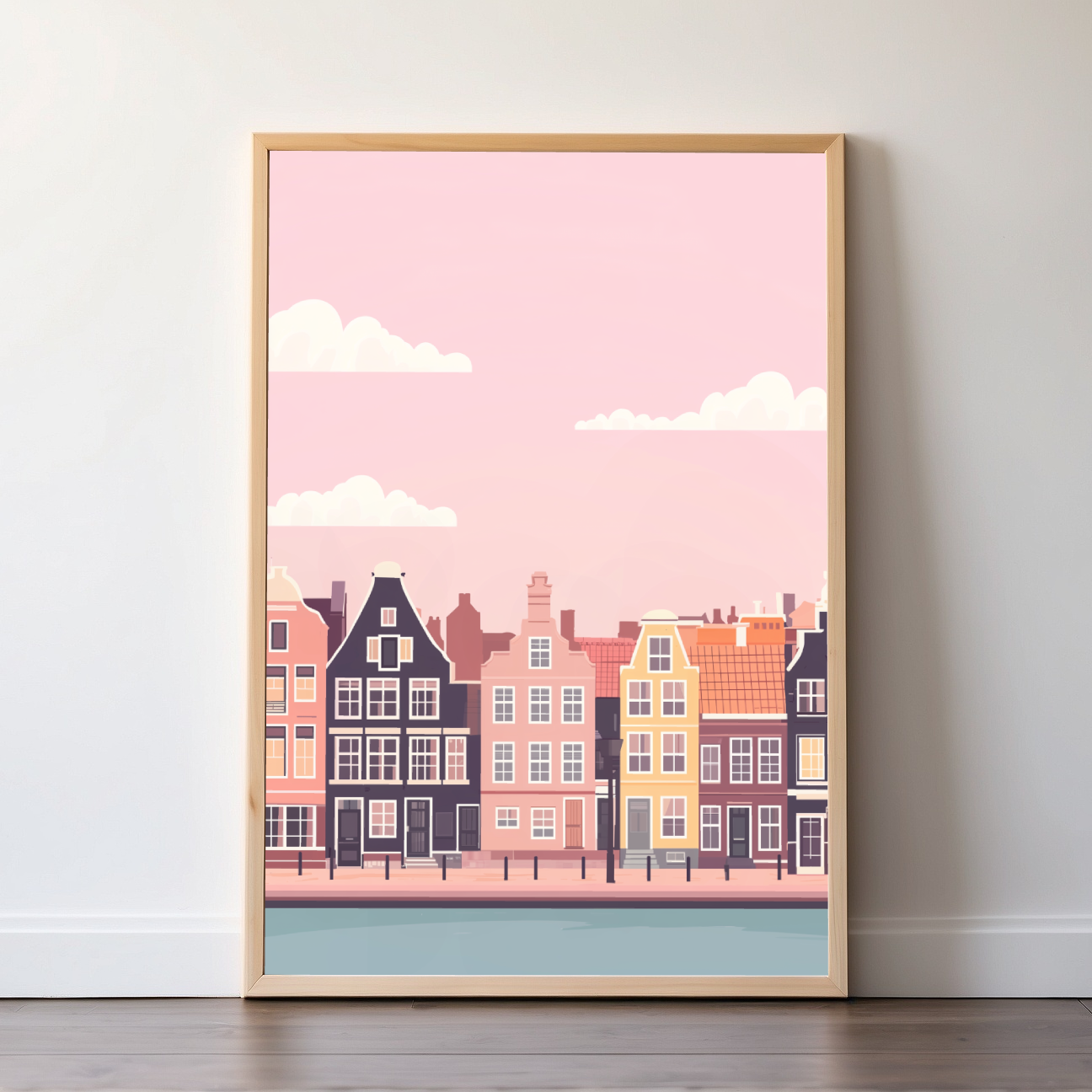 Amsterdam | Netherlands | Travel Prints | Illustration Art | Digital Wall Art | Printable Wall Art