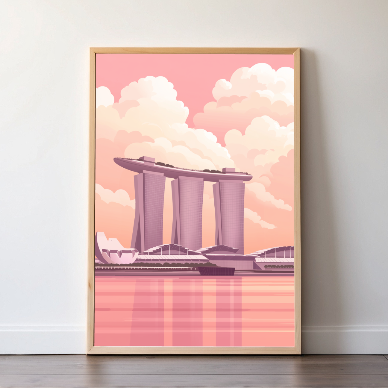 Marina Bay | Singapore | Travel Prints | Illustration Art | Digital Wall Art | Printable Wall Art