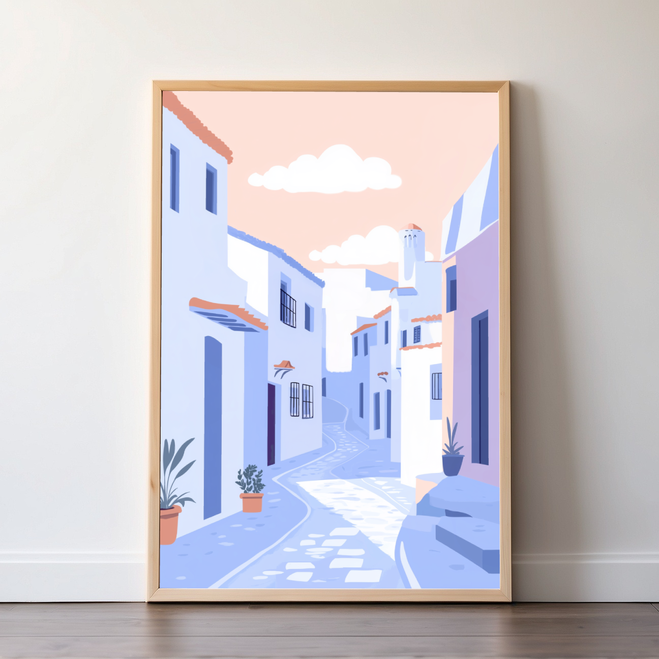 Chefchaouen | Morocco | Travel Prints | Illustration Art | Digital Wall Art | Printable Wall Art