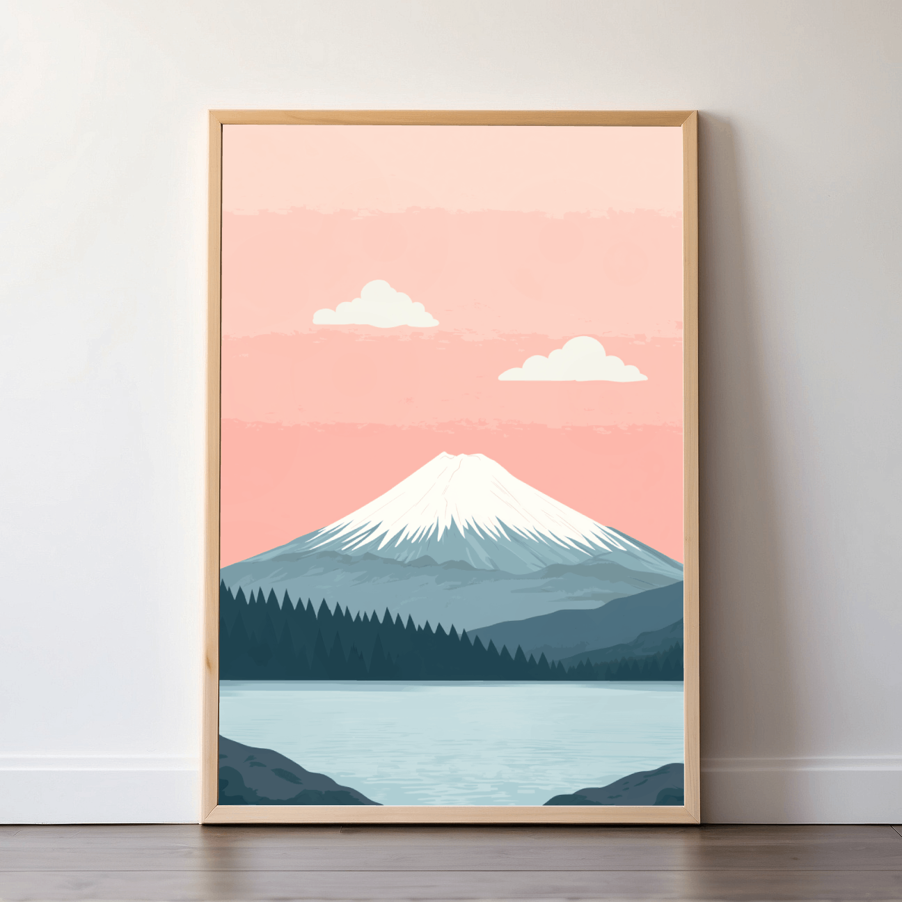 Mount Fuji | Japan | Travel Prints | Illustration Art | Digital Wall Art | Printable Wall Art