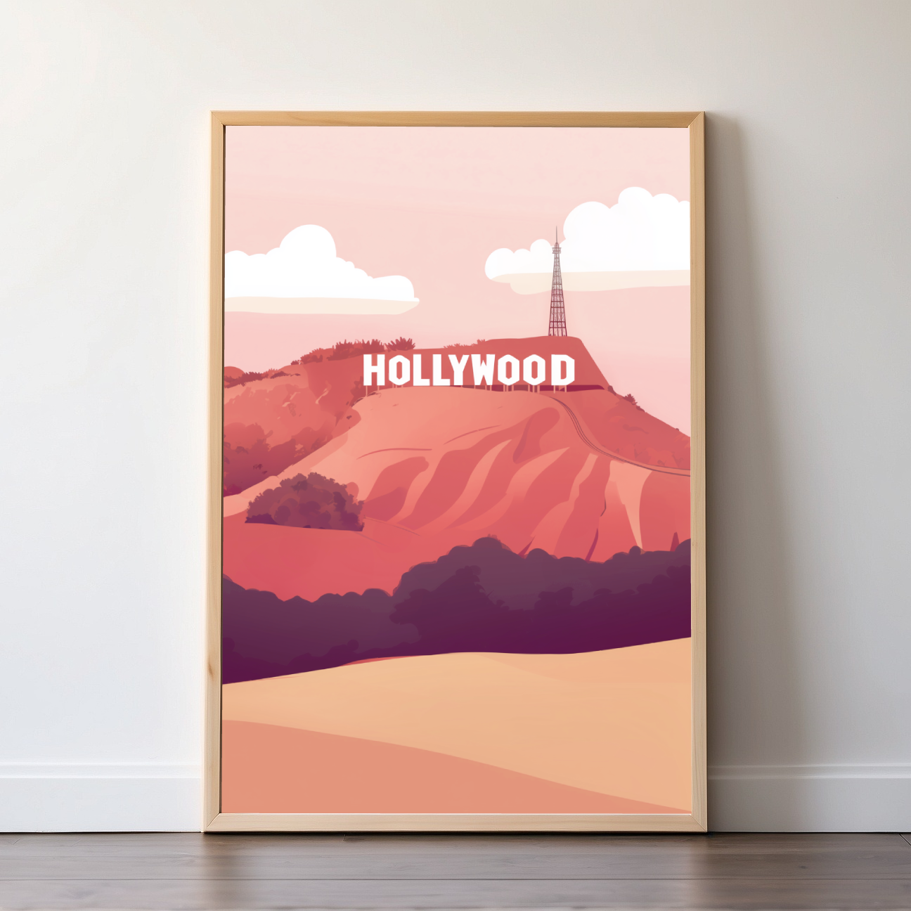 Los Angeles | United States | Travel Prints | Illustration Art | Digital Wall Art | Printable Wall Art