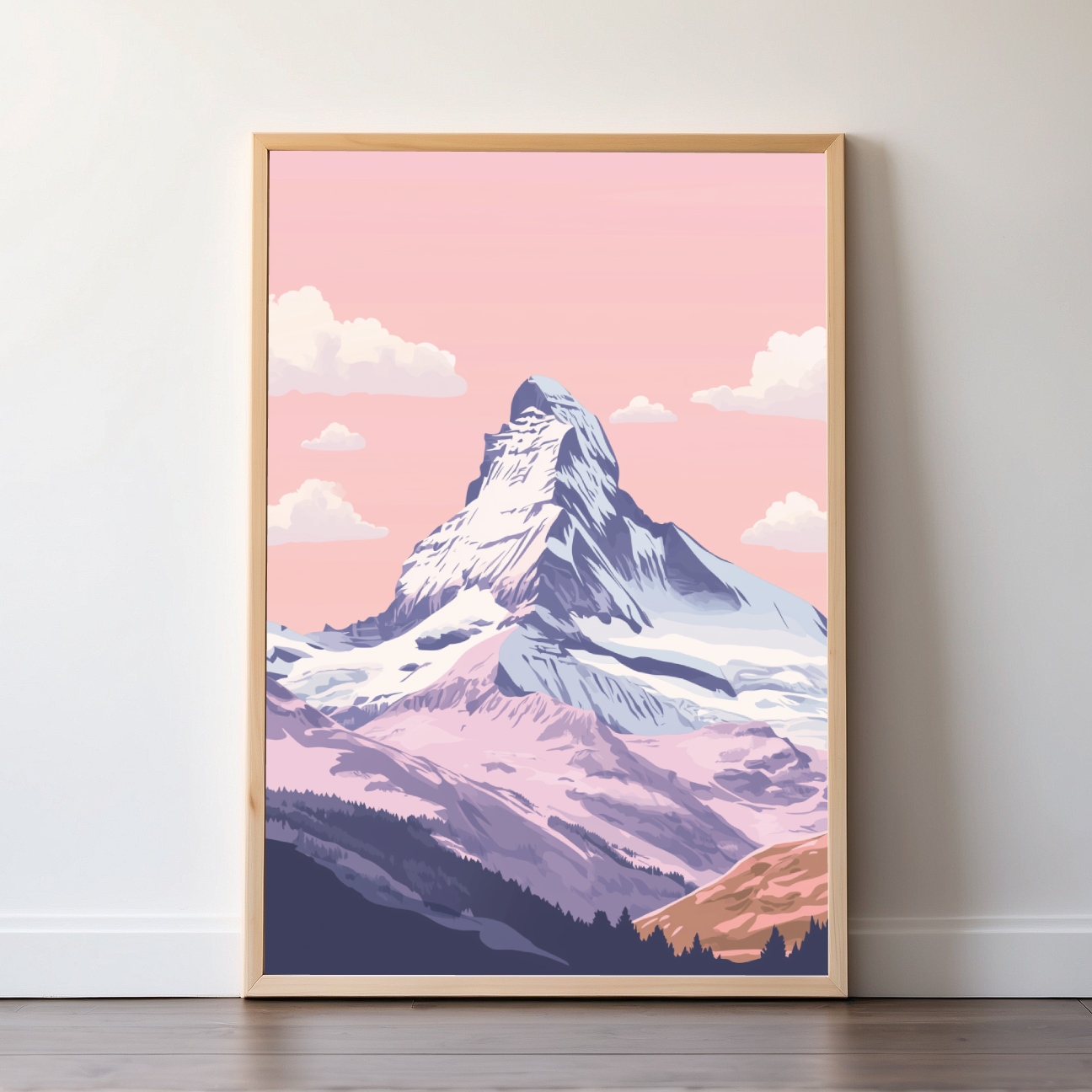 Matterhorn | Switzerland | Travel Prints | Illustration Art | Digital Wall Art | Printable Wall Art