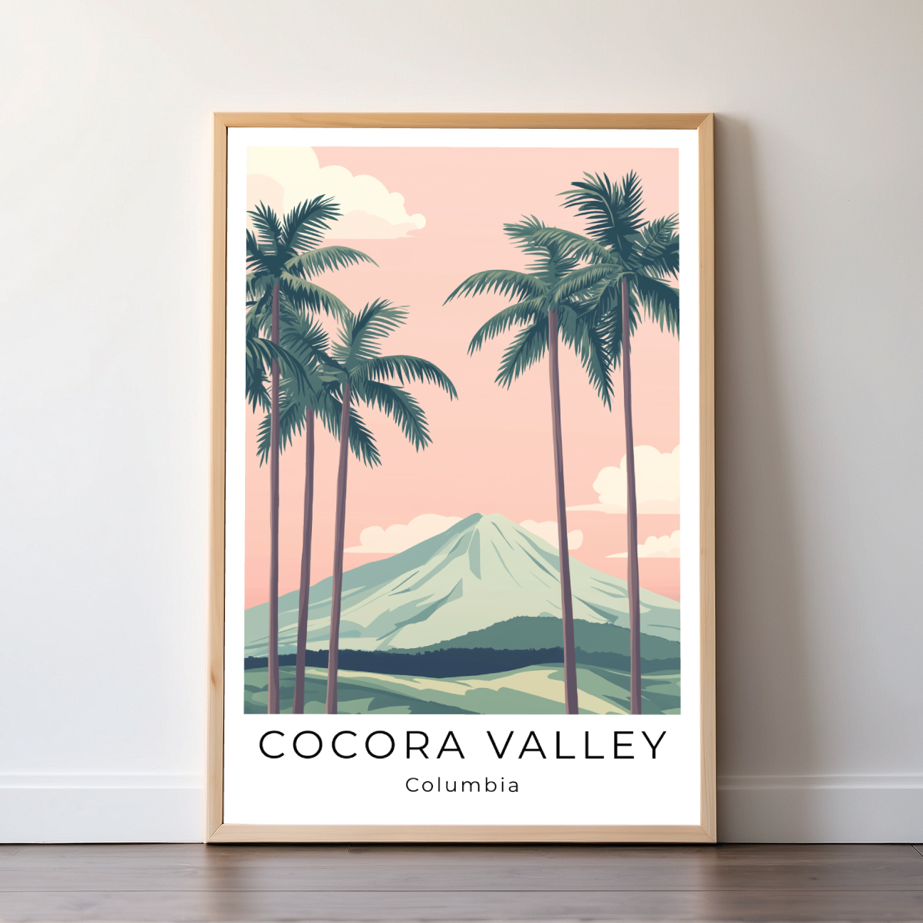 Cocora Valley | Columbia | Travel Prints | Illustration Art | Digital Wall Art | Printable Wall Art