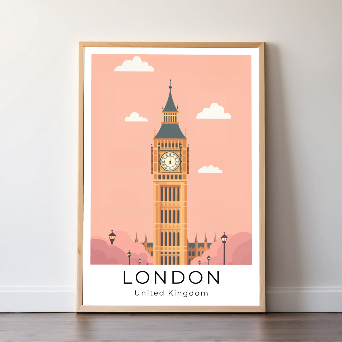 London | United Kingdom | Travel Prints | Illustration Art | Digital Wall Art | Printable Wall Art