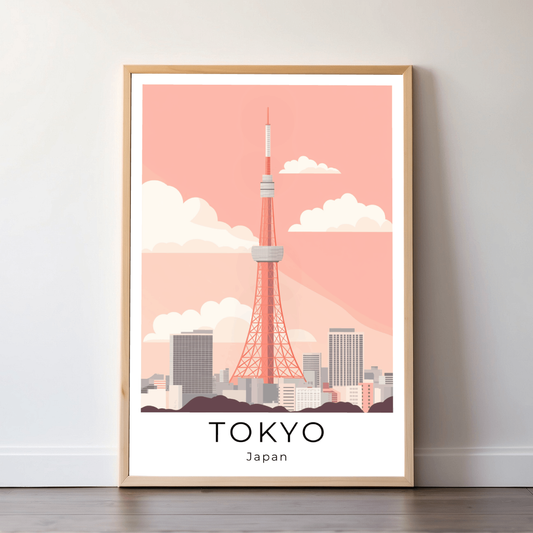 Tokyo | Japan | Travel Prints | Illustration Art | Digital Wall Art | Printable Wall Art