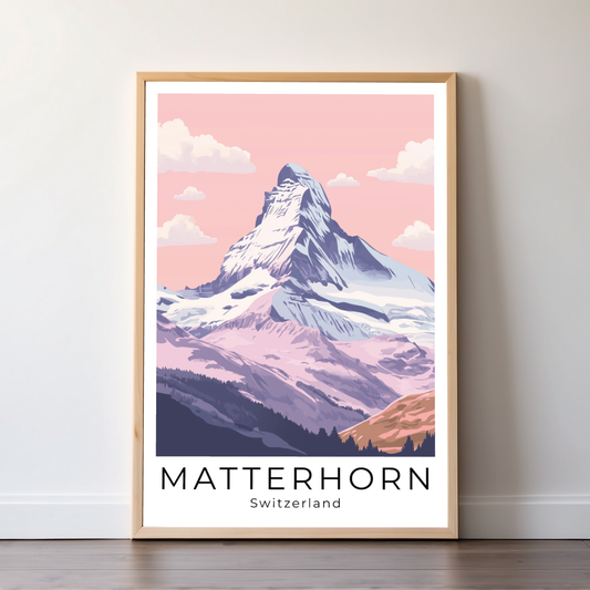 Matterhorn | Switzerland | Travel Prints | Illustration Art | Digital Wall Art | Printable Wall Art