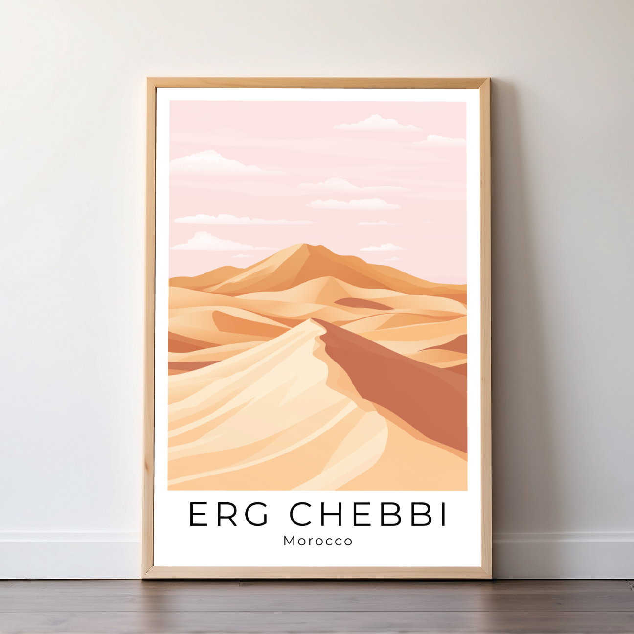 Erg Chebbi | Morocco | Travel Prints | Illustration Art | Digital Wall Art | Printable Wall Art