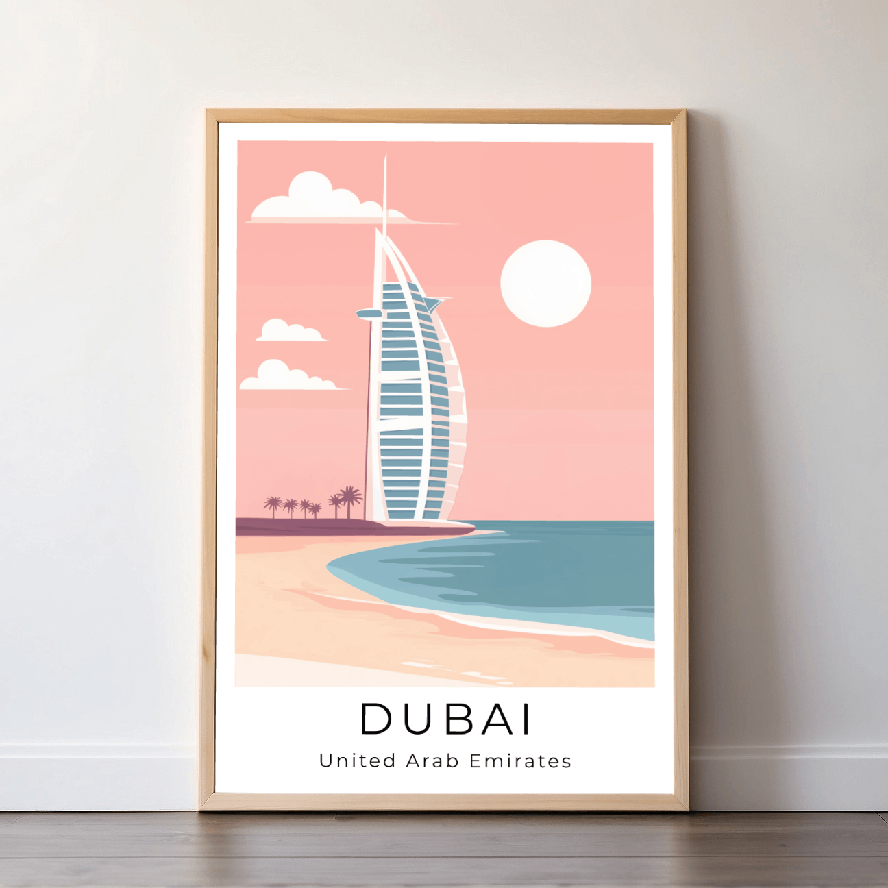 Dubai | United Arab Emirates | Travel Prints | Illustration Art | Digital Wall Art | Printable Wall Art