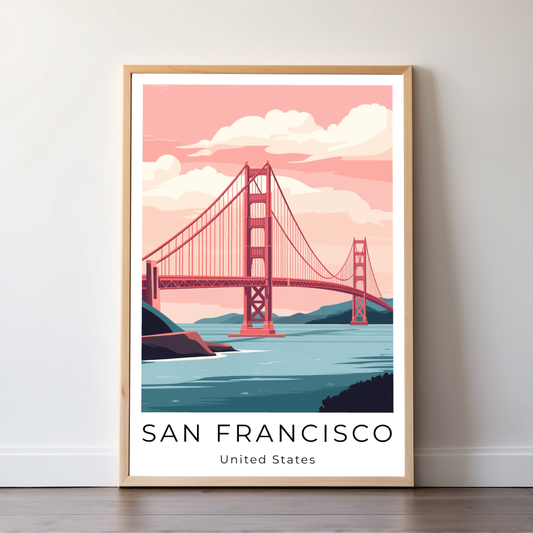 San Francisco | United States | Travel Prints | Illustration Art | Digital Wall Art | Printable Wall Art