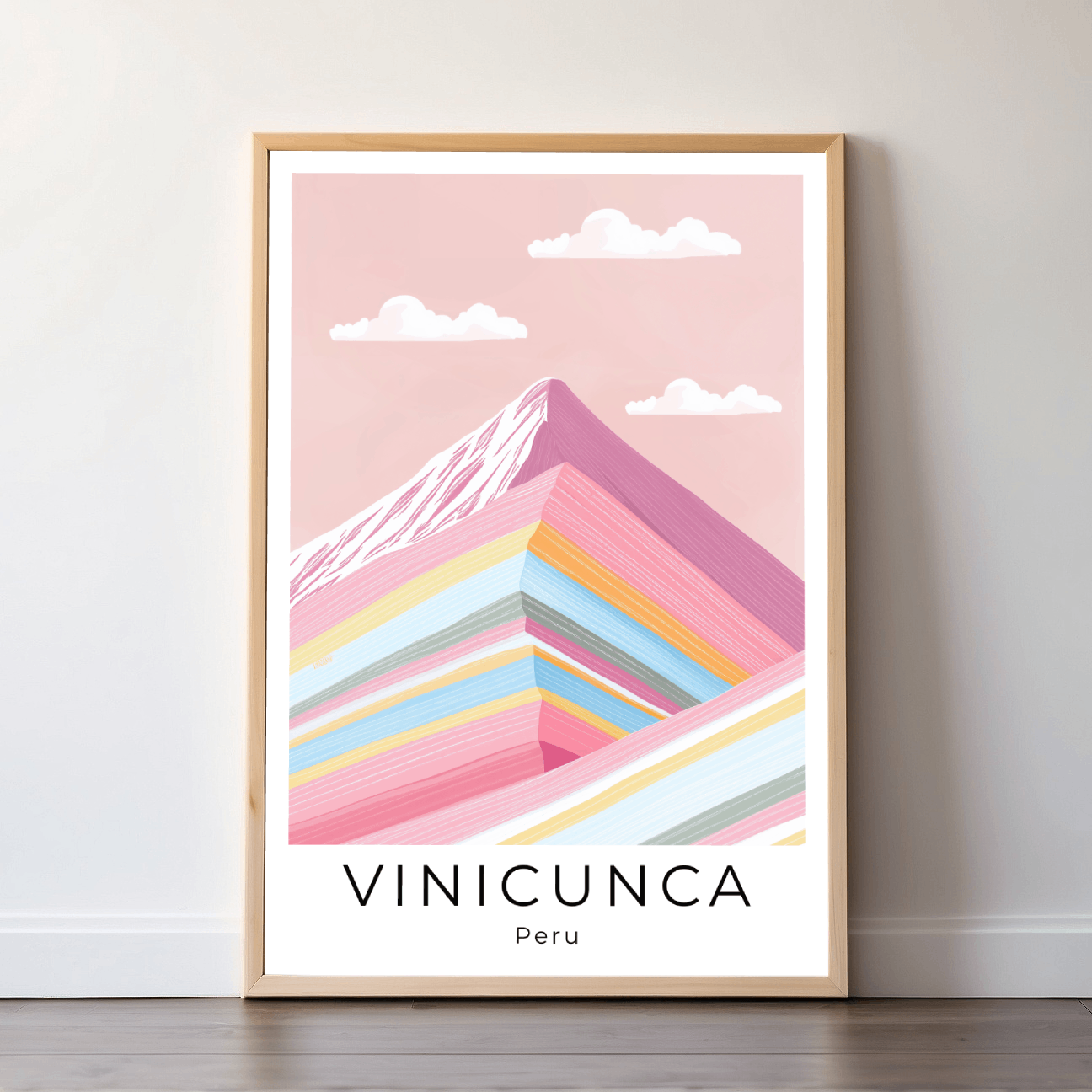 Vinicunca | Peru | Travel Prints | Illustration Art | Digital Wall Art | Printable Wall Art