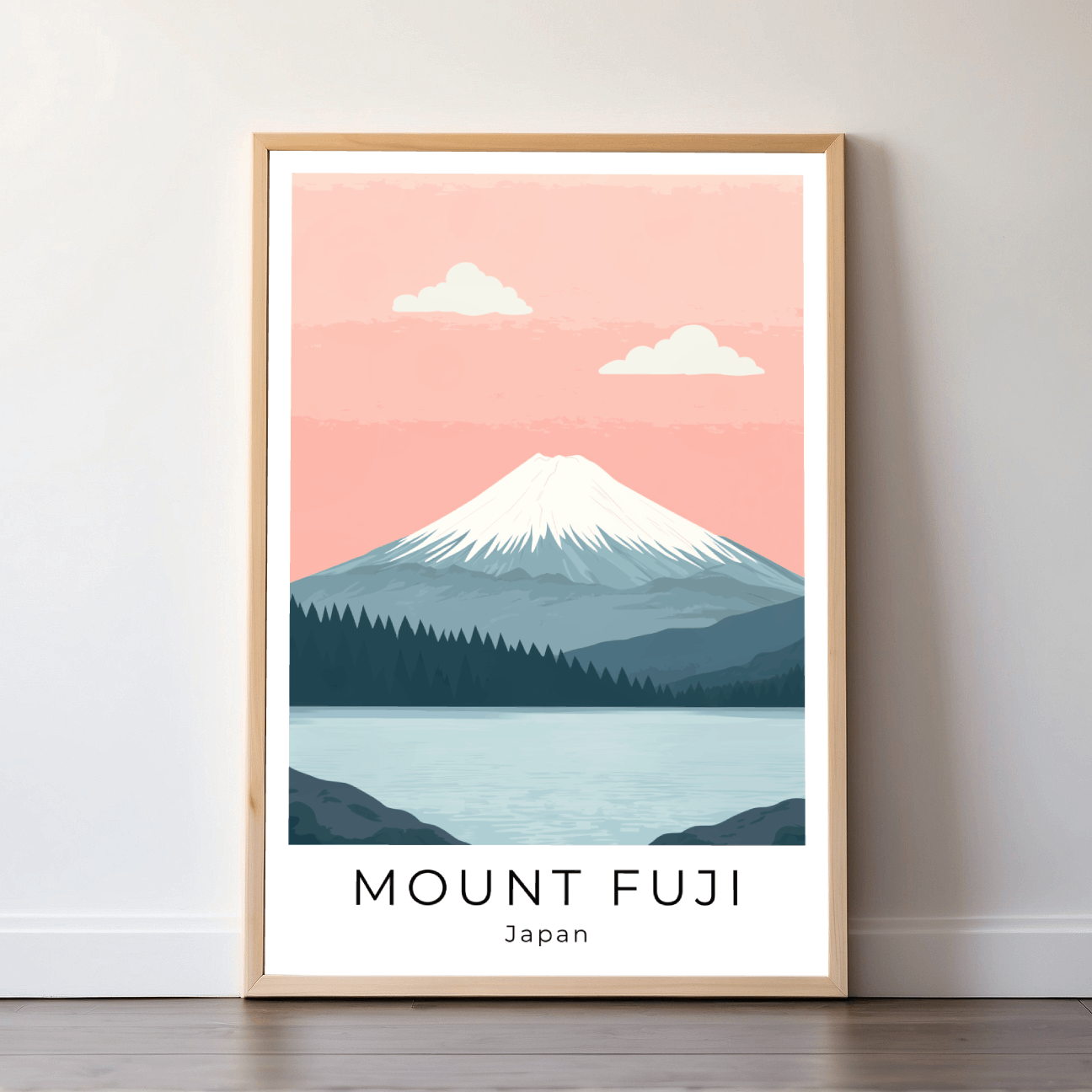 Mount Fuji | Japan | Travel Prints | Illustration Art | Digital Wall Art | Printable Wall Art