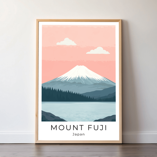 Mount Fuji | Japan | Travel Prints | Illustration Art | Digital Wall Art | Printable Wall Art