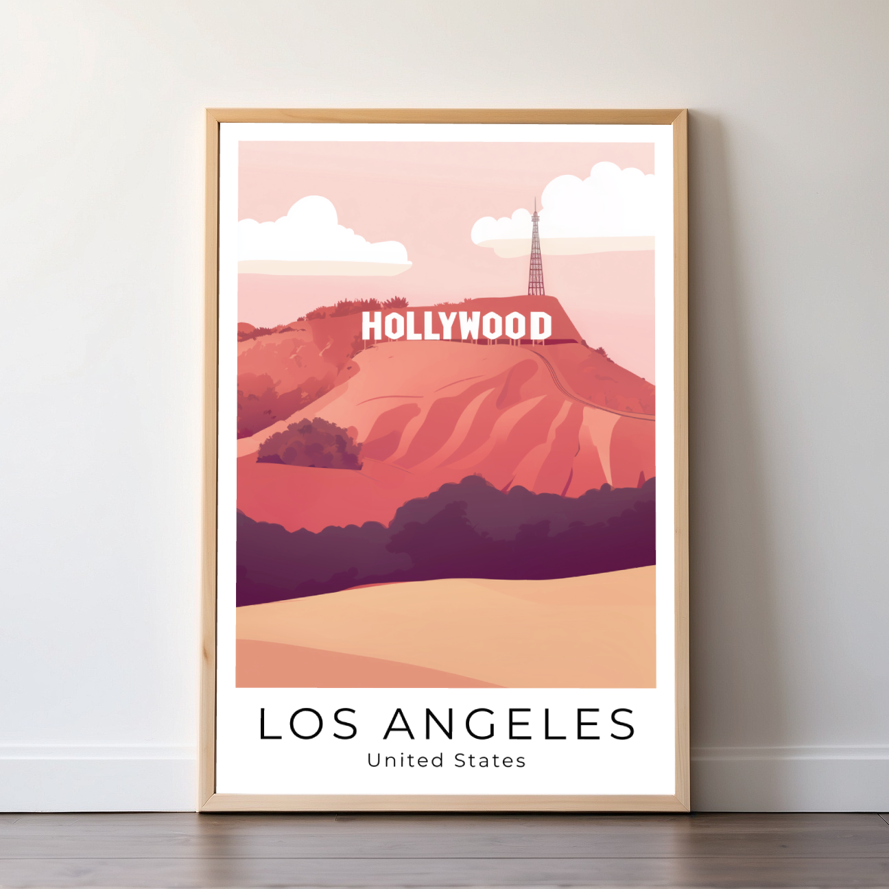 Los Angeles | United States | Travel Prints | Illustration Art | Digital Wall Art | Printable Wall Art