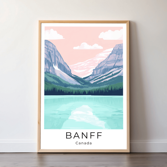 Banff | Canada | Travel Prints | Illustration Art | Digital Wall Art | Printable Wall Art