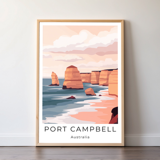 Port Campbell | Australia | Travel Prints | Illustration Art | Digital Wall Art | Printable Wall Art