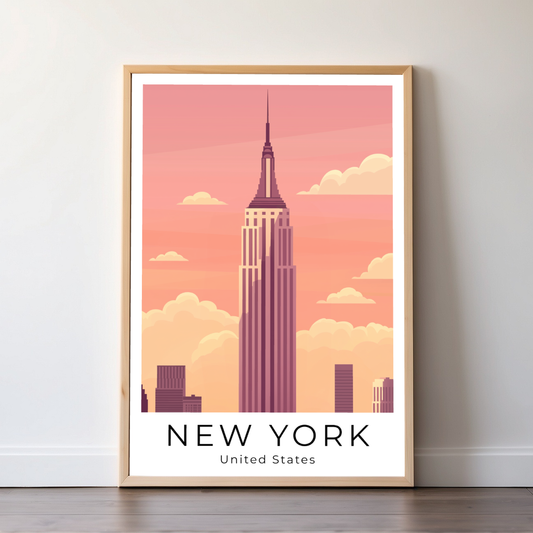 New York | United States | Travel Prints | Illustration Art | Digital Wall Art | Printable Wall Art