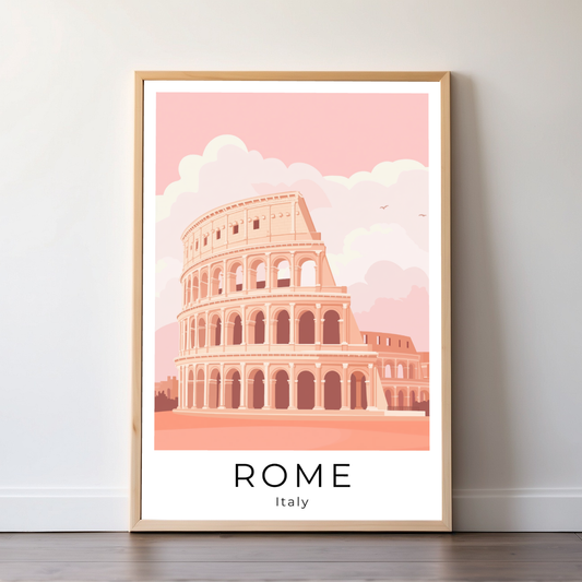 Rome | Italy | Travel Prints | Illustration Art | Digital Wall Art | Printable Wall Art