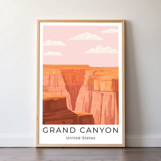 Grand Canyon | United States | Travel Prints | Illustration Art | Digital Wall Art | Printable Wall Art