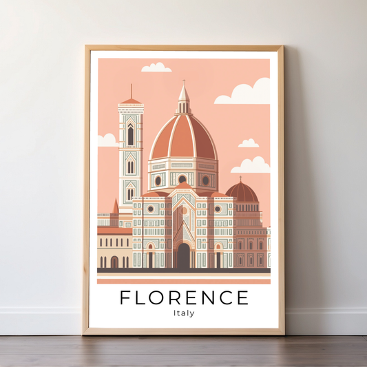 Florence Cathedral | Italy | Travel Prints | Illustration Art | Digital Wall Art | Printable Wall Art