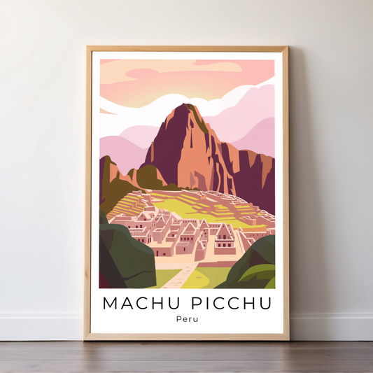 Machu Picchu | Peru | Travel Prints | Illustration Art | Digital Wall Art | Printable Wall Art