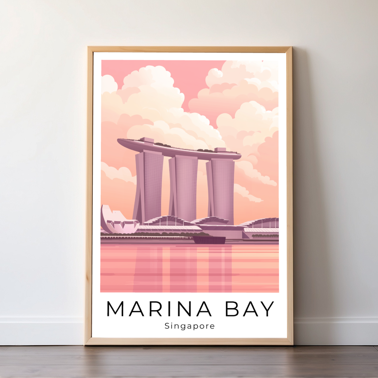 Marina Bay | Singapore | Travel Prints | Illustration Art | Digital Wall Art | Printable Wall Art