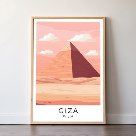 Giza | Egypt | Travel Prints | Illustration Art | Digital Wall Art | Printable Wall Art